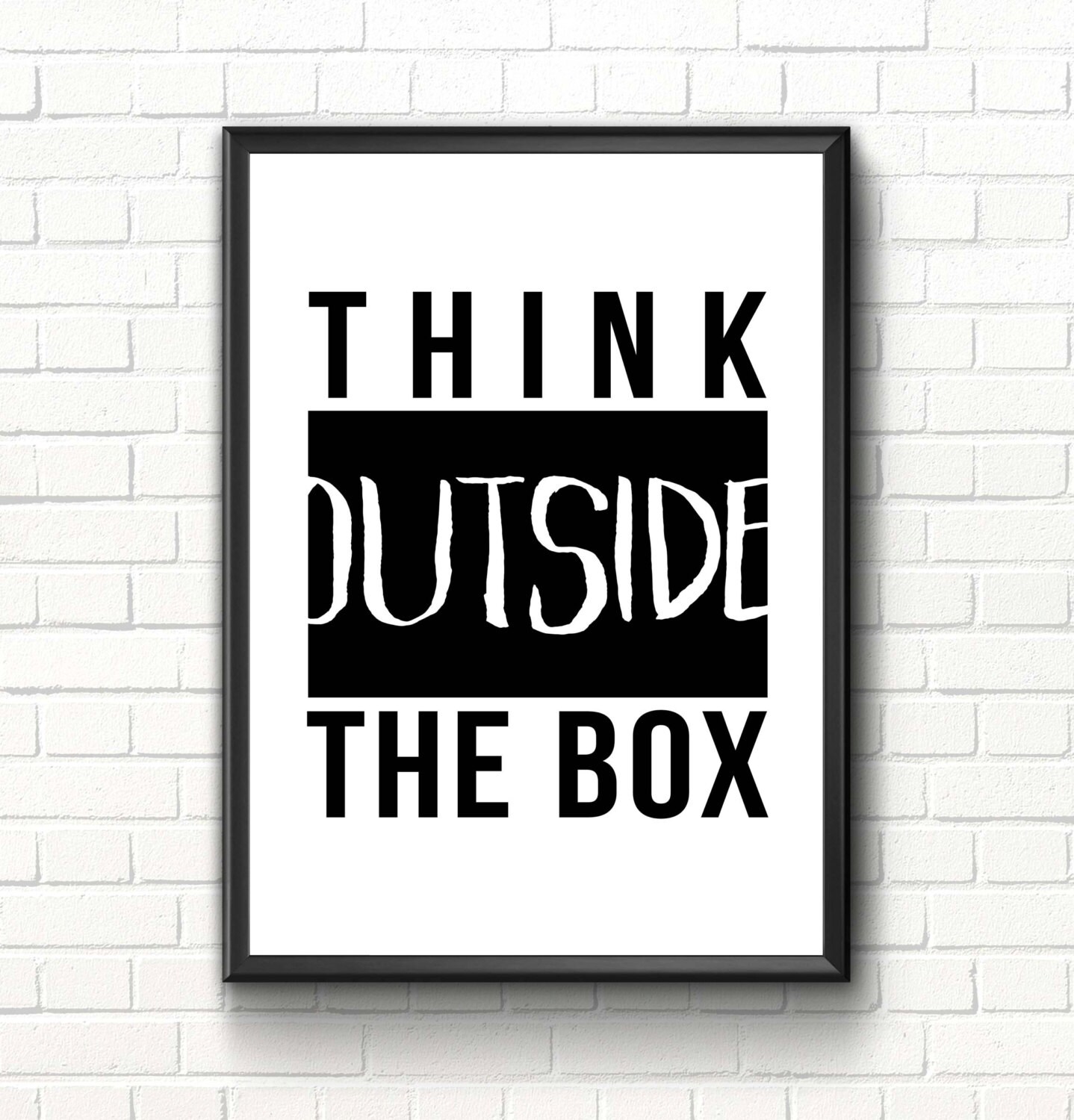 Think Outside the Box Inspirational Quote Printable Art Print Etsy