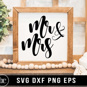 Sr. y Sra. SVG PNG / Sr. y Sra. Signo svg / Novia y novio svg / Recién casados svg / Boda svg / Comprometidos svg / Aniversario svg / Matrimonio svg