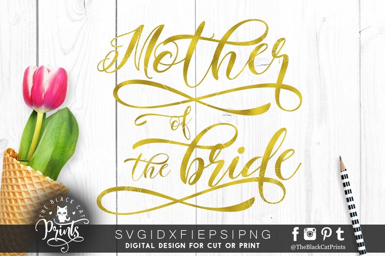 Download Mother of the bride SVG Calligraphy cut file Wedding svg ...