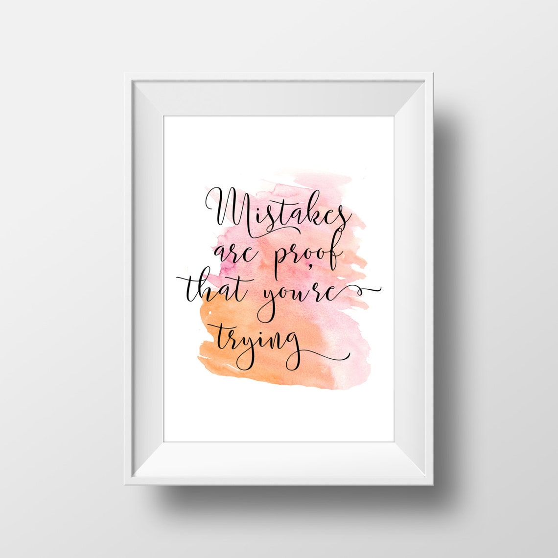 Motivational Quote Print Watercolor Printable Quote Art Print - Etsy