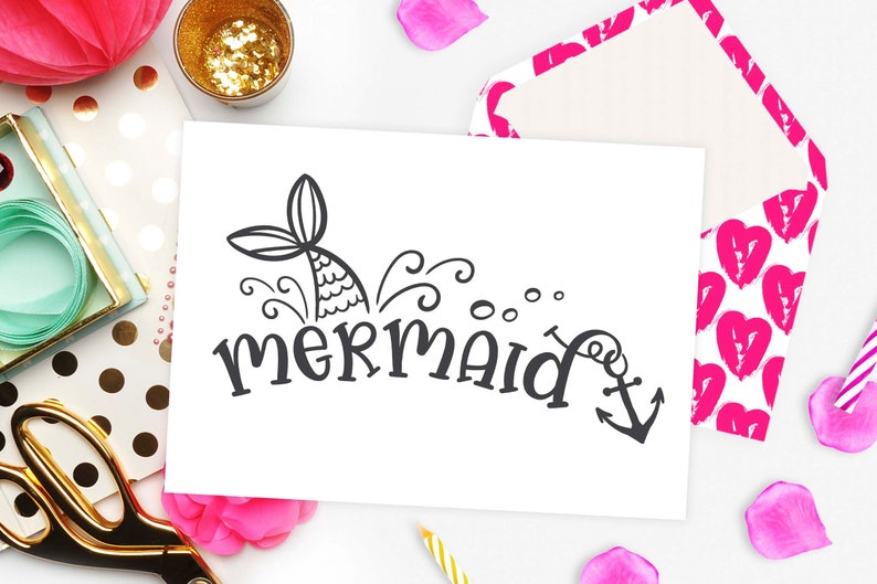 Download Mermaid SVG Heat transfer vinyl Mermaid tail svg Summer SVG | Etsy