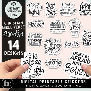 200pcs Bible Stickers, Inspirational Boho Christian Stickers