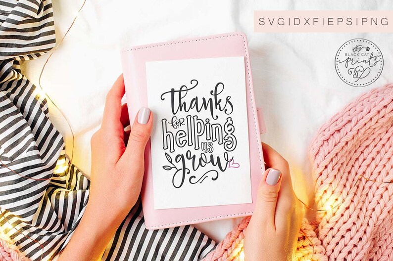 Download Thanks for helping us grow SVG Vinyl files for cut Teacher SVG | Etsy