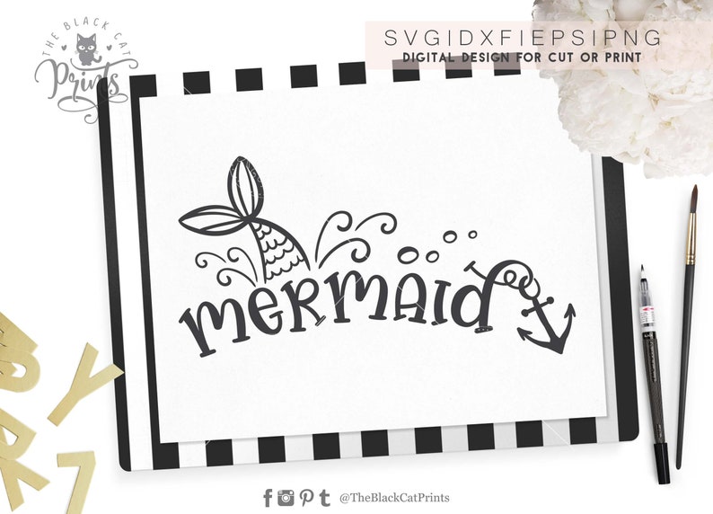 Download Mermaid SVG Heat transfer vinyl Mermaid tail svg Summer ...