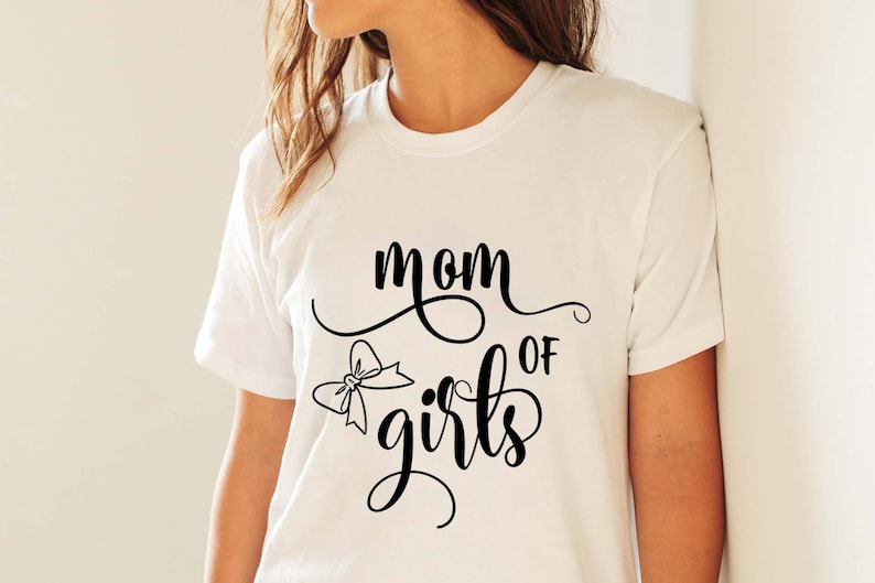 Download Mom of girls SVG file for cut T-shirt design Mama svg ...