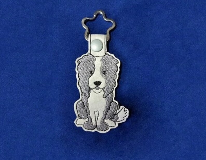Embroidered Keychain Border Collie image 1