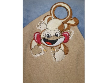 Towel with hanger motif monkey