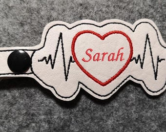 Keychain "Heartbeat" with name