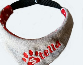 Dog bandana “Paw Model” embroidered with name