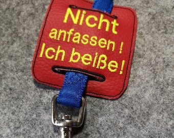 Leinenschild "Ich beiße"