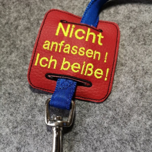 Leinenschild "Ich beiße"