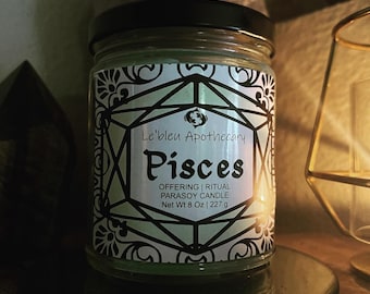 Pisces Sternzeichen Ritualkerze