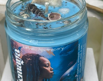Yemaya Offering Candle| Orisha of the Ocean | Divine Feminine | Sacred Ocean Mother Ritual Candle Fertility, Protection, & Emotional Healing