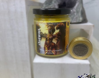 Oshun Ritual Offering Candle - Oshun Offering Altar Deity Candle - Home Decoration Ideas - Gift Idea For Him Her