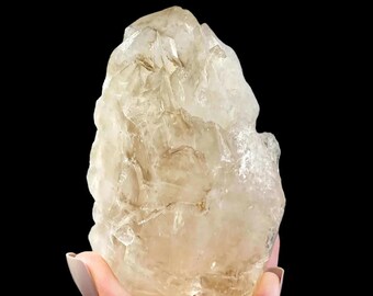 Smoky Elestial Quartz from Brazil – Raw Skeletal Crystal, Grounding Stone