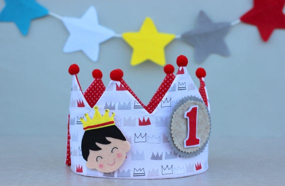First Birthday Crown Birthday Crown Baby Boy King Crown For Etsy