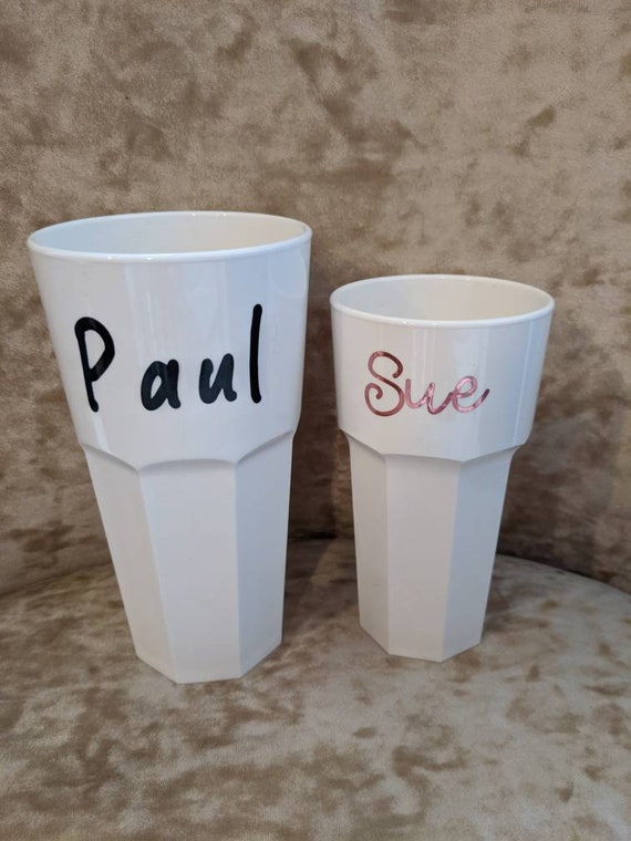 Plastic Tumbler's Unbreakable Personalised Glasses Etsy