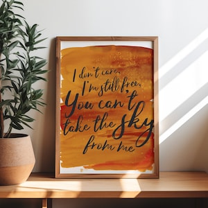 Firefly Gift, You Can&#39;t Take the Sky From Me Digital Print, Firefly wall art, Firefly Printable Art, cult classic art