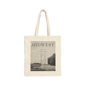 Borsa tote in tela di cotone Midwest Pride, foto dell'Illinois centrale