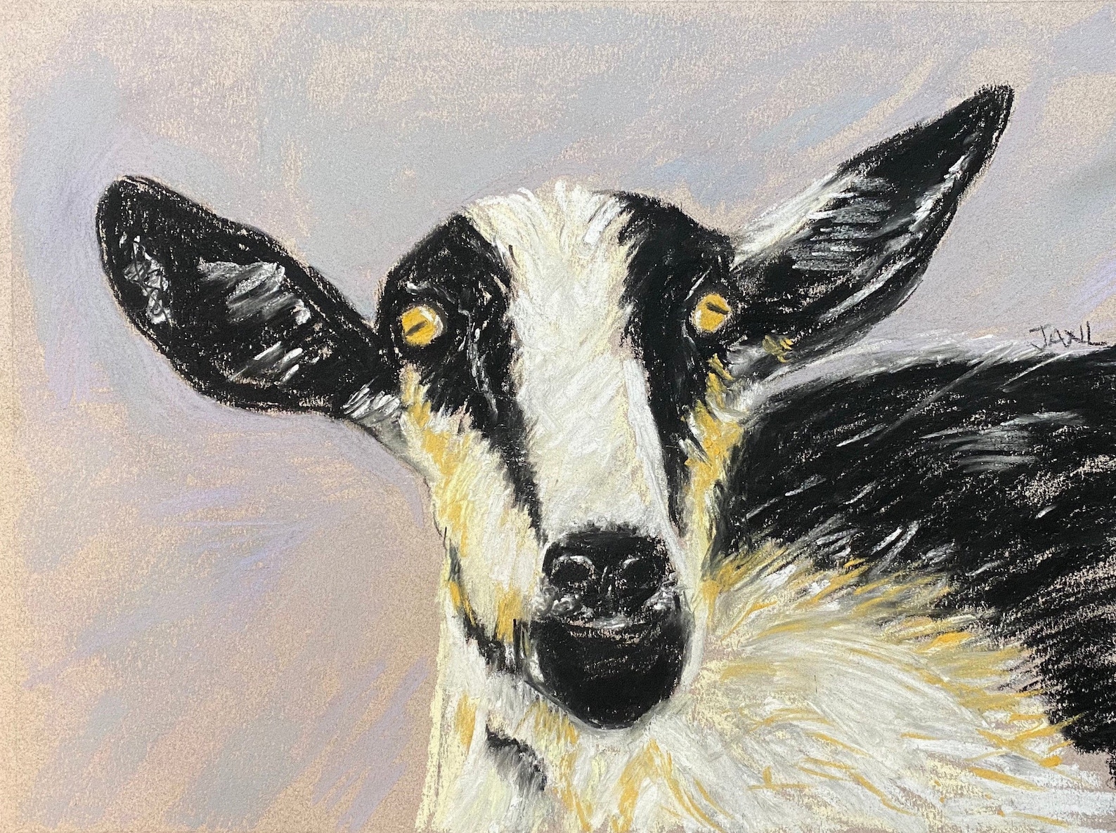 Goat Painting 12 X 16 Original Pastel Painting One of a Kind Etsy