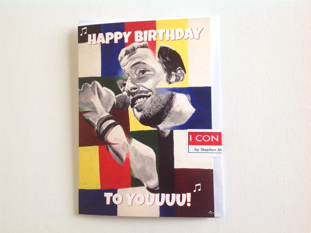CHRIS MARTIN Birthday Card - Chris Martin Greeting Card - Chris Martin