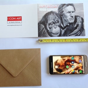 CLINT EASTWOOD birthday card Right Turn Clyde Every Which Way But Loose Orangutan birthday card Happy Birthday Good Lookin image 3