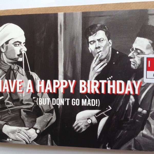 BLACKADDER birthday card - Blackadder Goes Forth - Wibble - Edmund Blackadder - Baldrick - George - Funny British birthday card