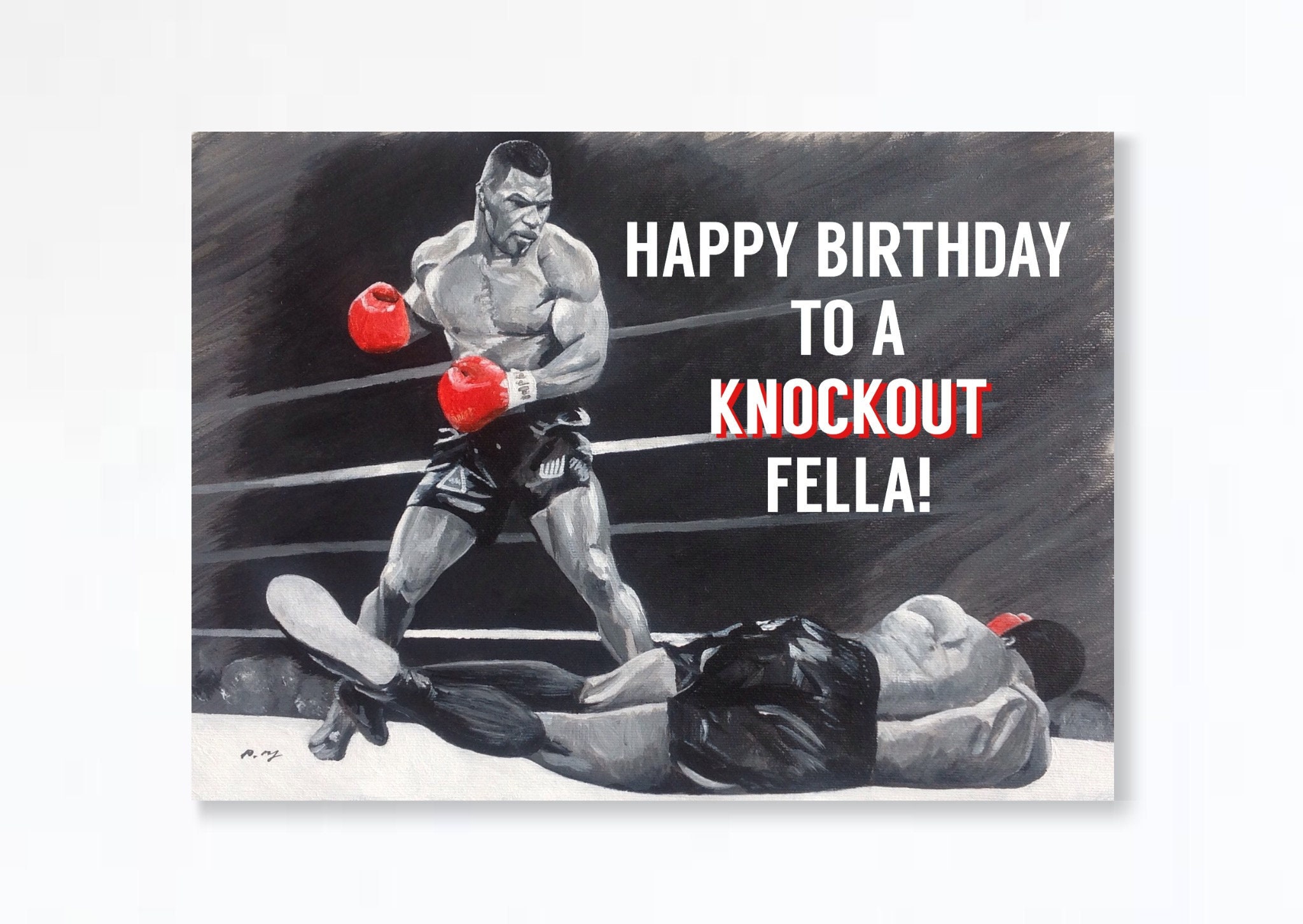 MIKE TYSON birthday card boxing birthday card birthday Etsy