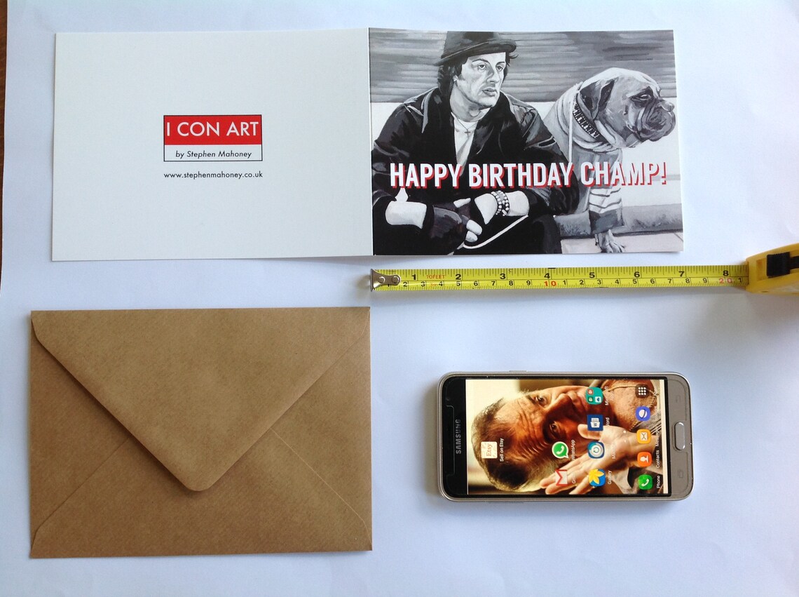 ROCKY BALBOA Birthday Card Rocky Greeting Card Rocky and | Etsy
