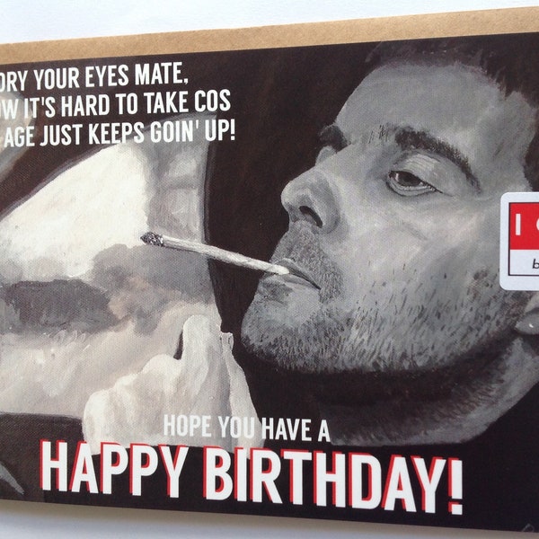 THE STREETS greeting card - Mike Skinner birthday card - Dry Your Eyes by The Streets - card for stoners - weed - pot - cannabis - skin up