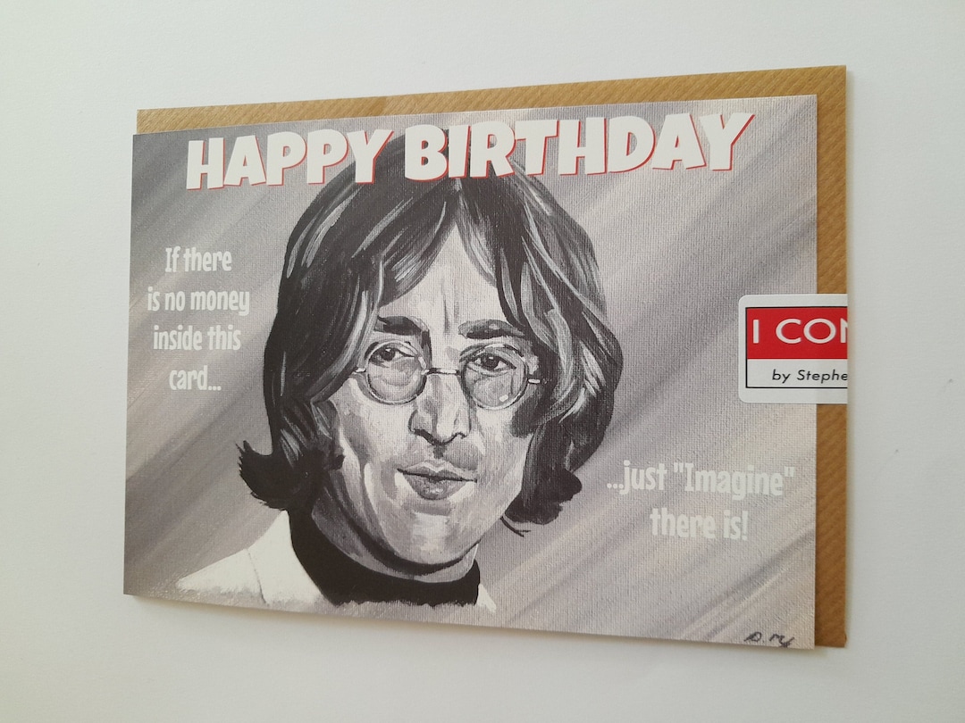 大感謝祭 John Lennon サイン入りポスターカード G1I22425si