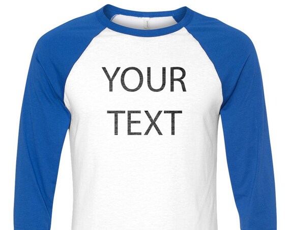 Download Free Bella Canvas 3200 Royal Blue Raglan Shirt Mockup ...