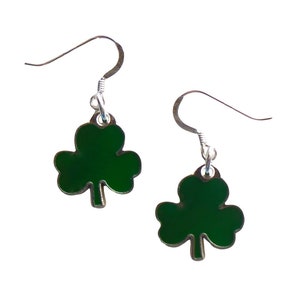 Clover Earrings, St Patricks Day Earrings, Shamrock Earrings, Clover Jewelry, St Patrick&#39;s day jewelry, Irish Jewelry, Lucky Earrings
