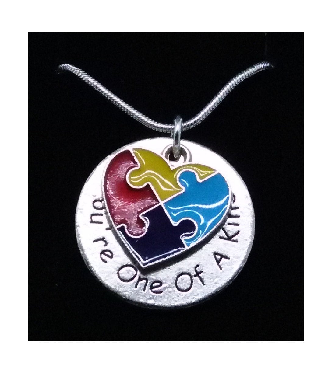 Autism Awareness Necklace Autism Jewelry Puzzle Piece Etsy