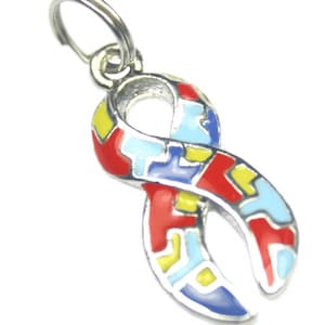 Autism Charms, Autism Awareness Charms, Autism Acceptance Charms, Awareness Ribbon Charm, Autism Jewelry Charm, Choose 10 or 20 Charms