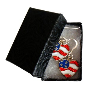 Patriotic Earrings, USA Flag Earrings, 4th of July Earrings, Patriotic Jewelry, Flag Earrings, USA Earrings, Stars and Stripes Earrings image 2