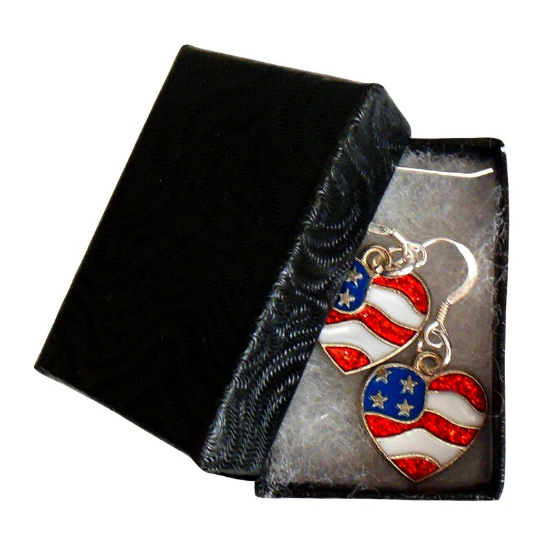 Patriotic Earrings, USA Flag Earrings, 4th of July Earrings, Patriotic Jewelry, Flag Earrings, USA Earrings, Stars and Stripes Earrings image 2