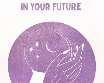Letterpress "I Foresee A Great Birthday" Witchy Crystal Ball Birthday Card