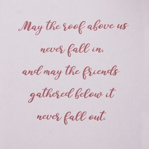 May the roof above us... Irish Blessing Letterpress Print