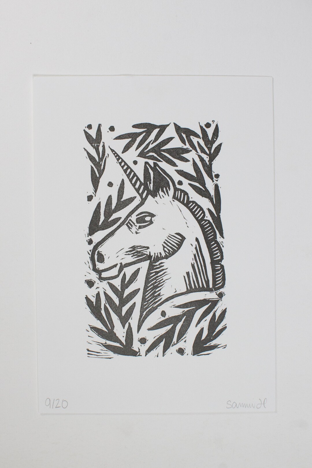 Unicorn Block Print - Etsy