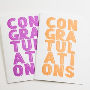 Congratulations Letterpress Card