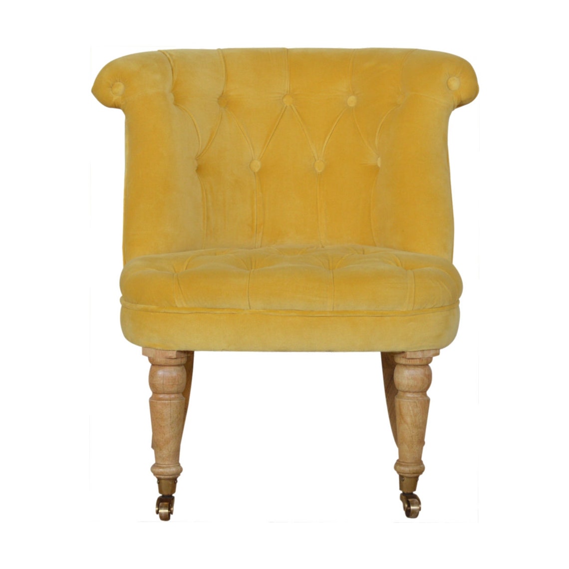 Mustard yellow occasional chair luxurious velvet chair Etsy