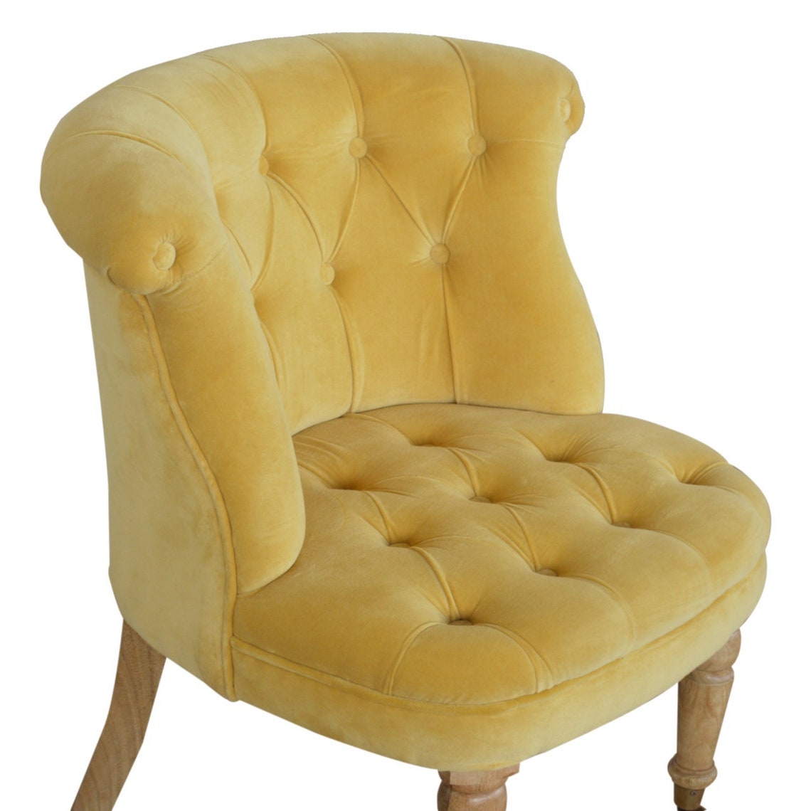 Mustard yellow occasional chair luxurious velvet chair Etsy