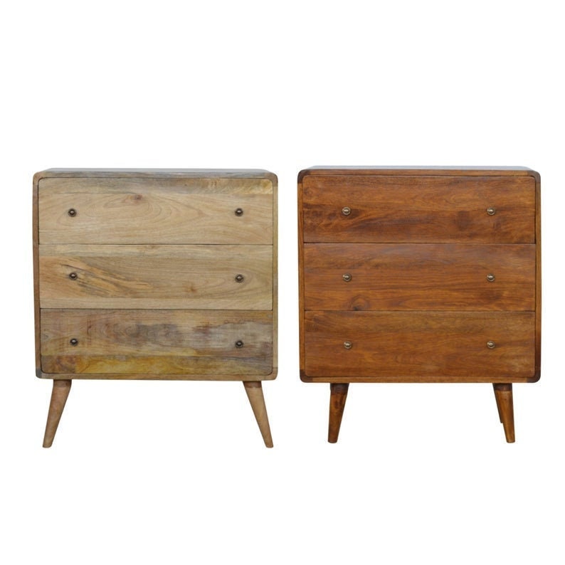 Curved Oak Chest of Draws Oak Dresser Oak Bedroom Dresser Etsy UK