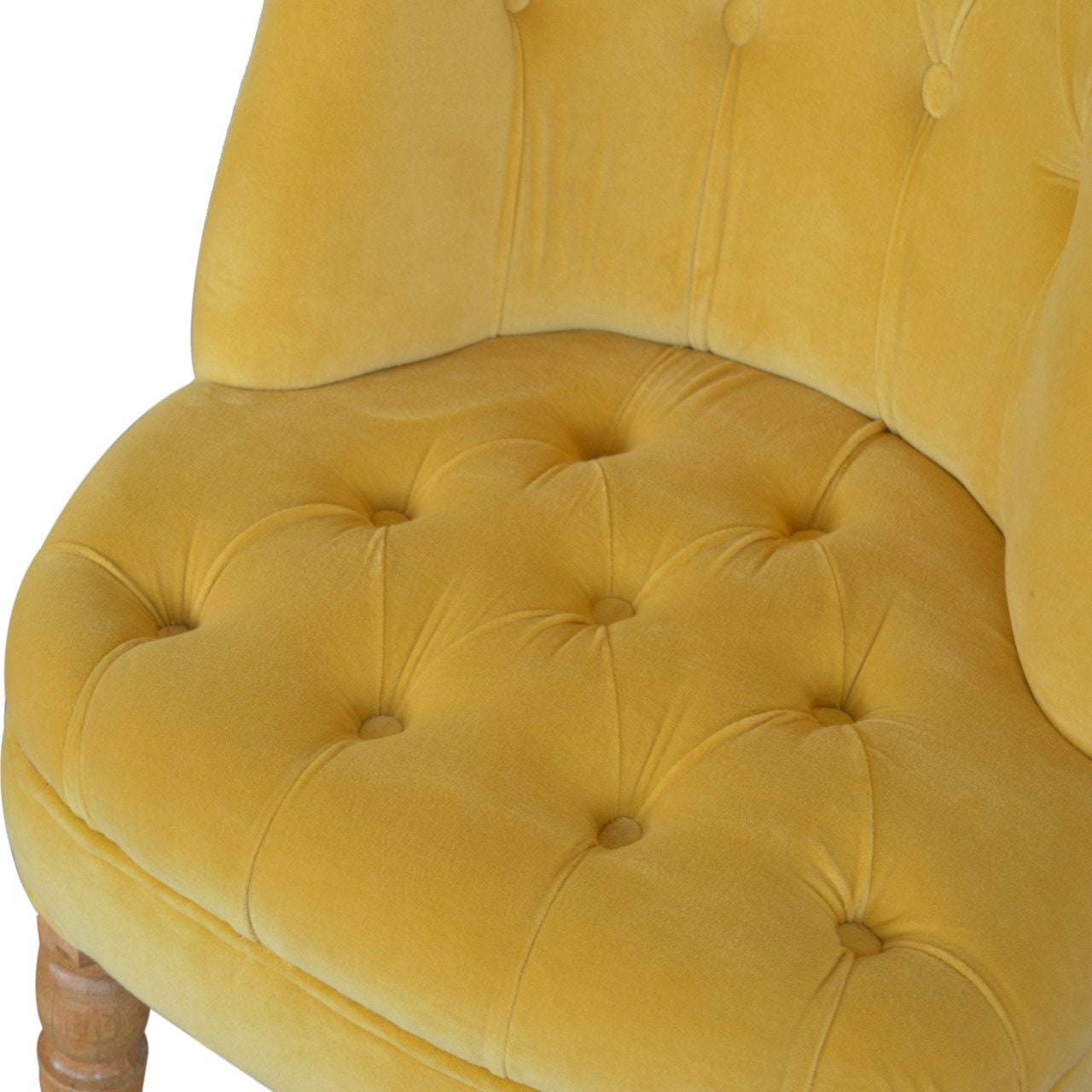 Mustard yellow occasional chair luxurious velvet chair Etsy
