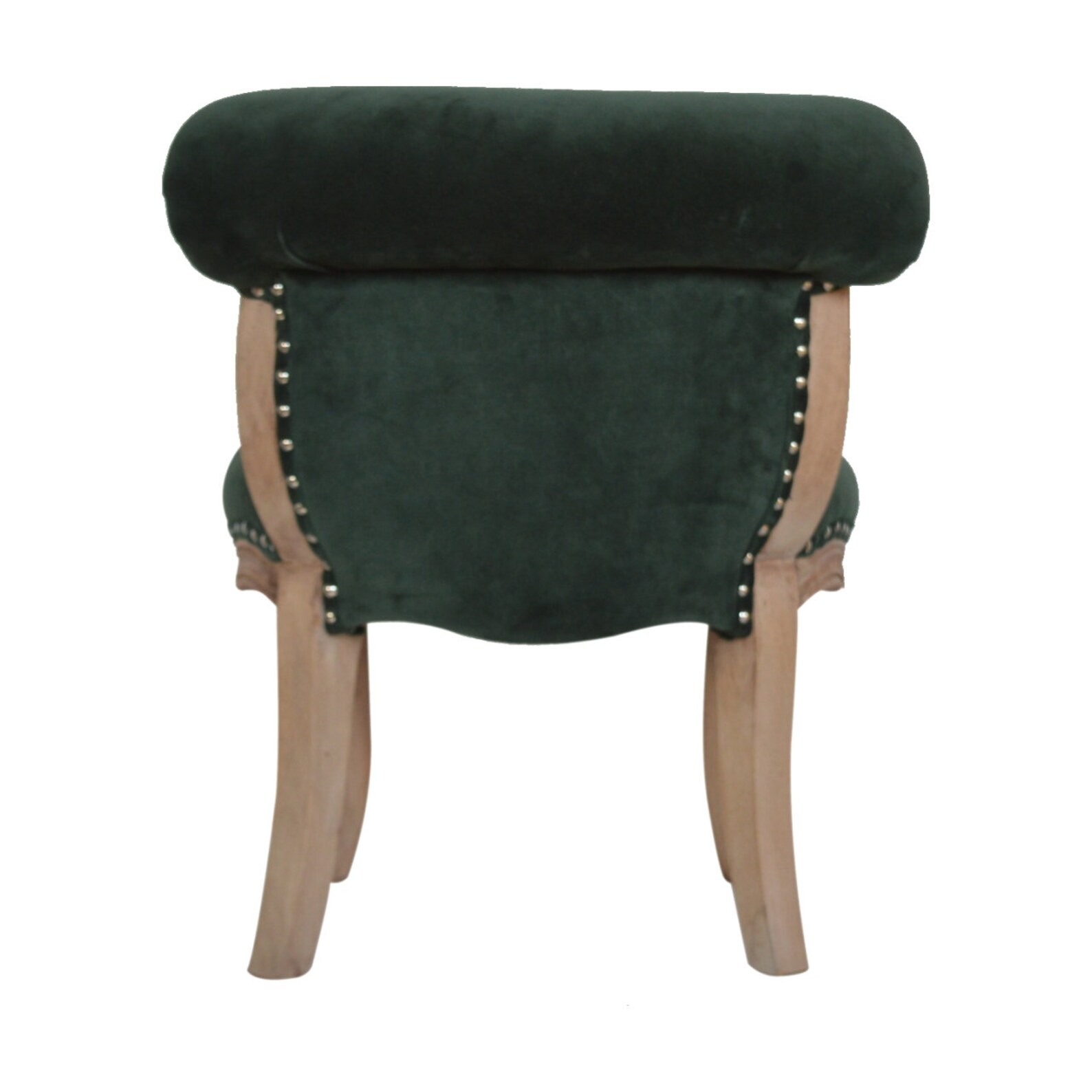 Green Velvet Studded Chair Green Velvet Chair Green Velvet Etsy