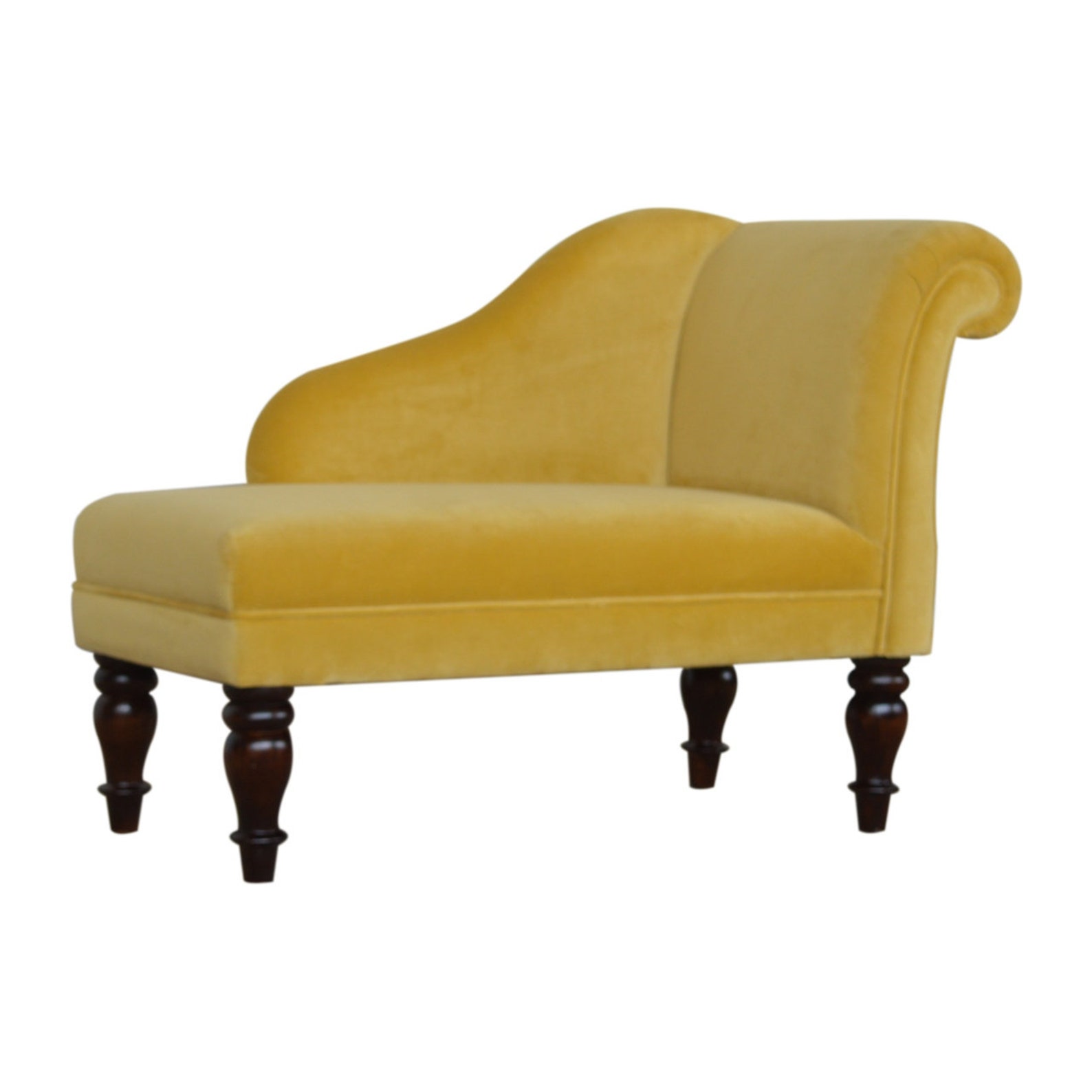 Chaise Lounge Mustard Velvet Chaise Living Room Elegant Etsy