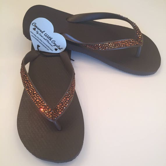 chocolate brown flip flops