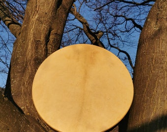 13" Goat Hide Shaman Drum – Birch Frame, Ritual Instrument