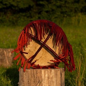 13&quot; Shaman Drum - Frame Drum - Natural Sheep hide - Ritual Drum -Travel Drum - Frame Drum